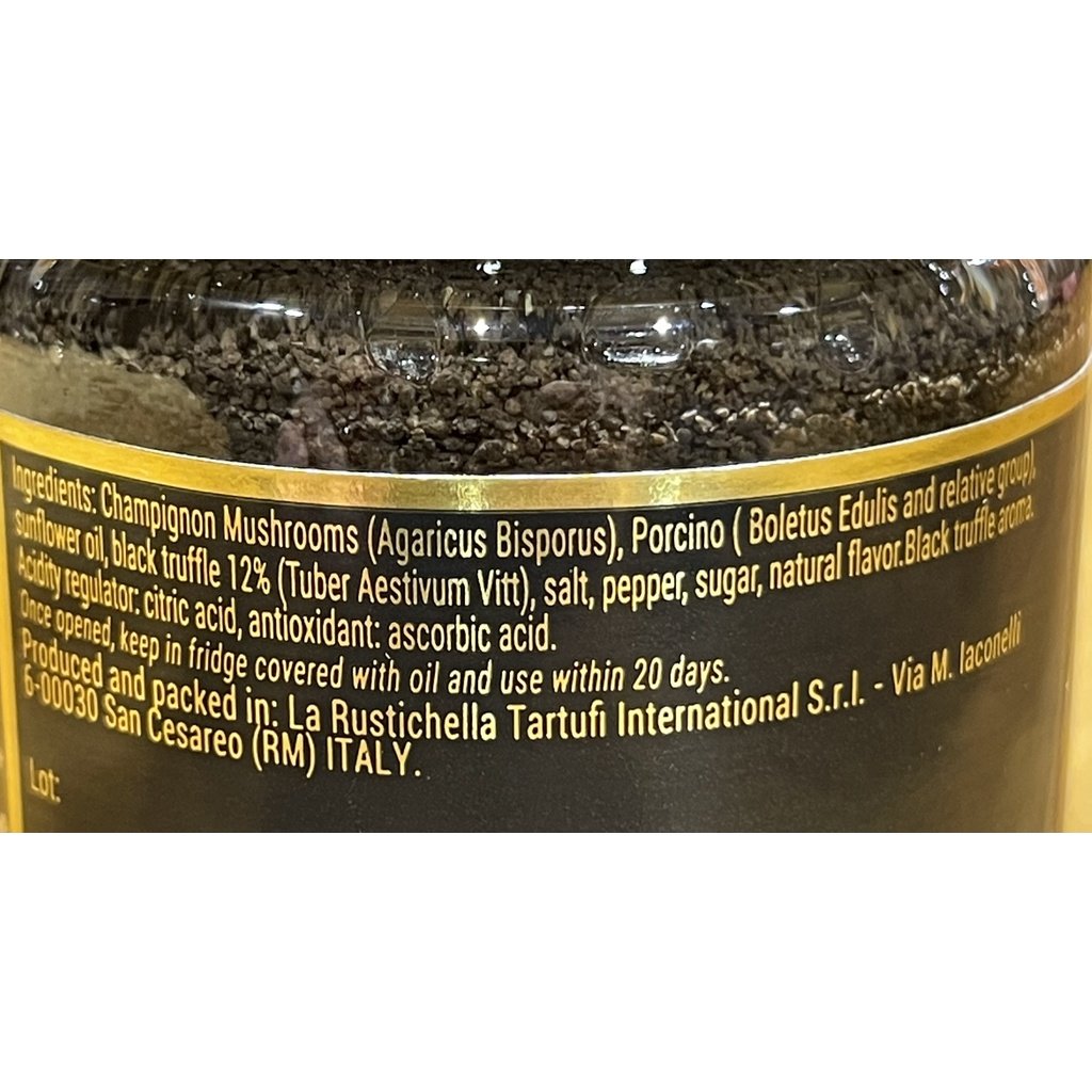 LA RUSTICHELLA Black Truffle Pate/Sauce 90g, Sos Truffle Hitam